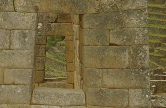 Inka-typische Trapezfenster, gemauert ohne Mrtel